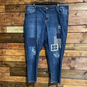 Lane Bryant Patch Jeans